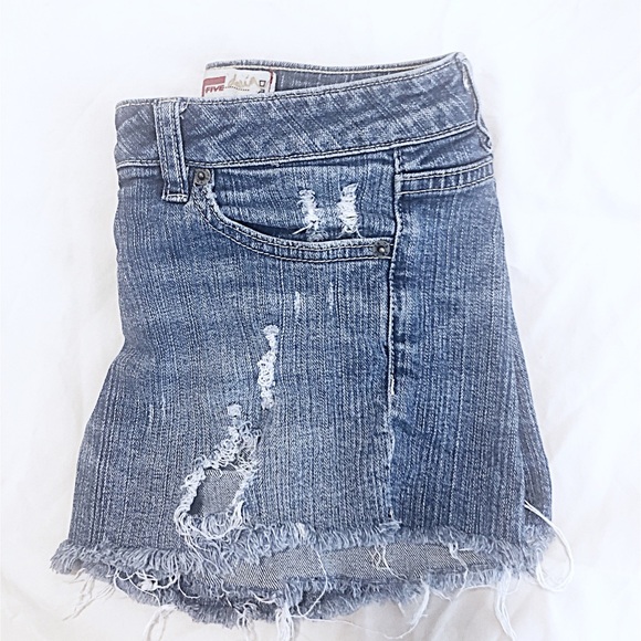 Juniors T FIVE T5 short denim ripped shorts so 3 - Picture 5 of 5